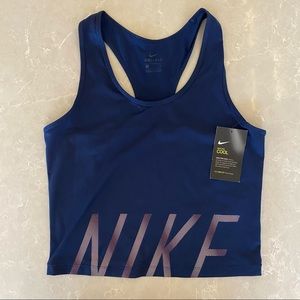 New navy Nike dri fit crop tank